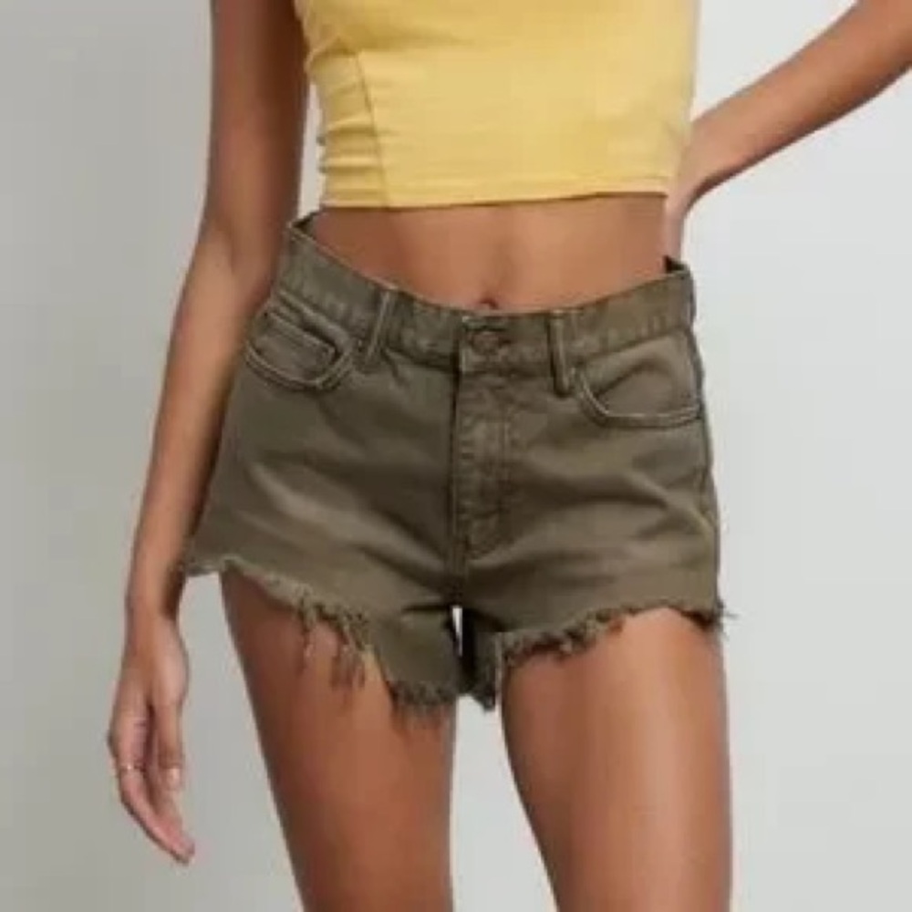 Urban Outfitters BDG green cheeky denim short